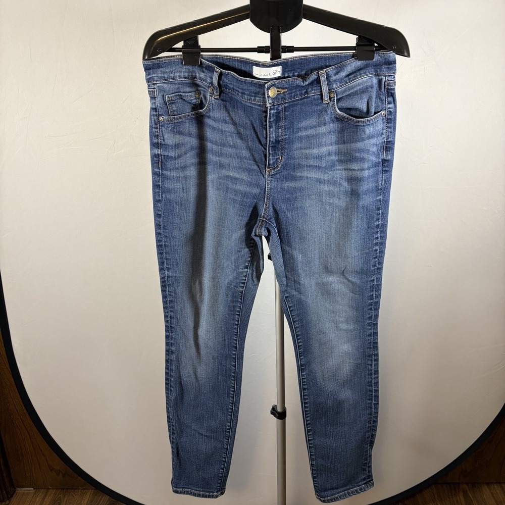 Loft Women's 14/32 Modern Skinny Jeans Stretch Medium Wash Classic Preppy City
